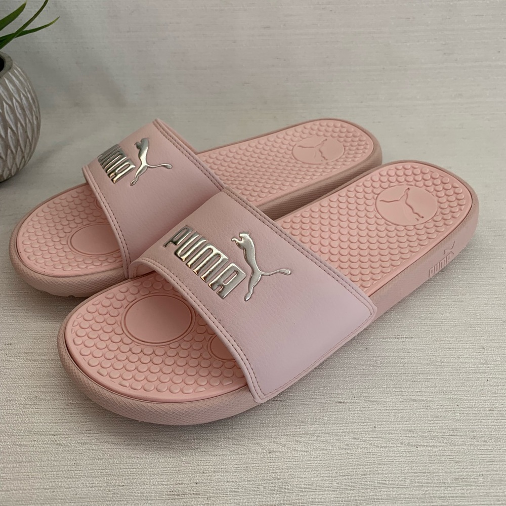 NEW Puma Soft Pink Rubber Sport Comfort Slides Woman’s 10